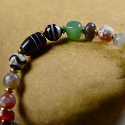 Vajra Himalayan Vein Agate Multigem Bracelet