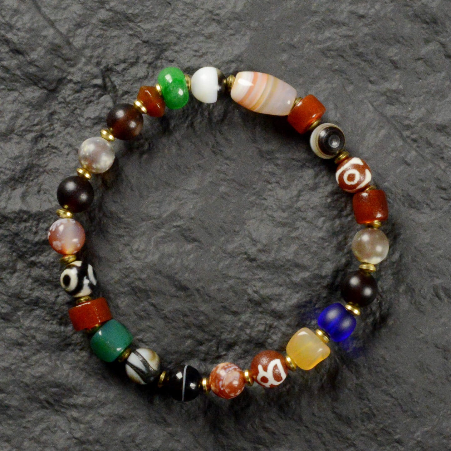 Vajra Himalayan Vein Agate Multigem Bracelet