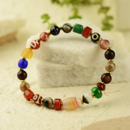 Vajra Himalayan Vein Agate Multigem Bracelet