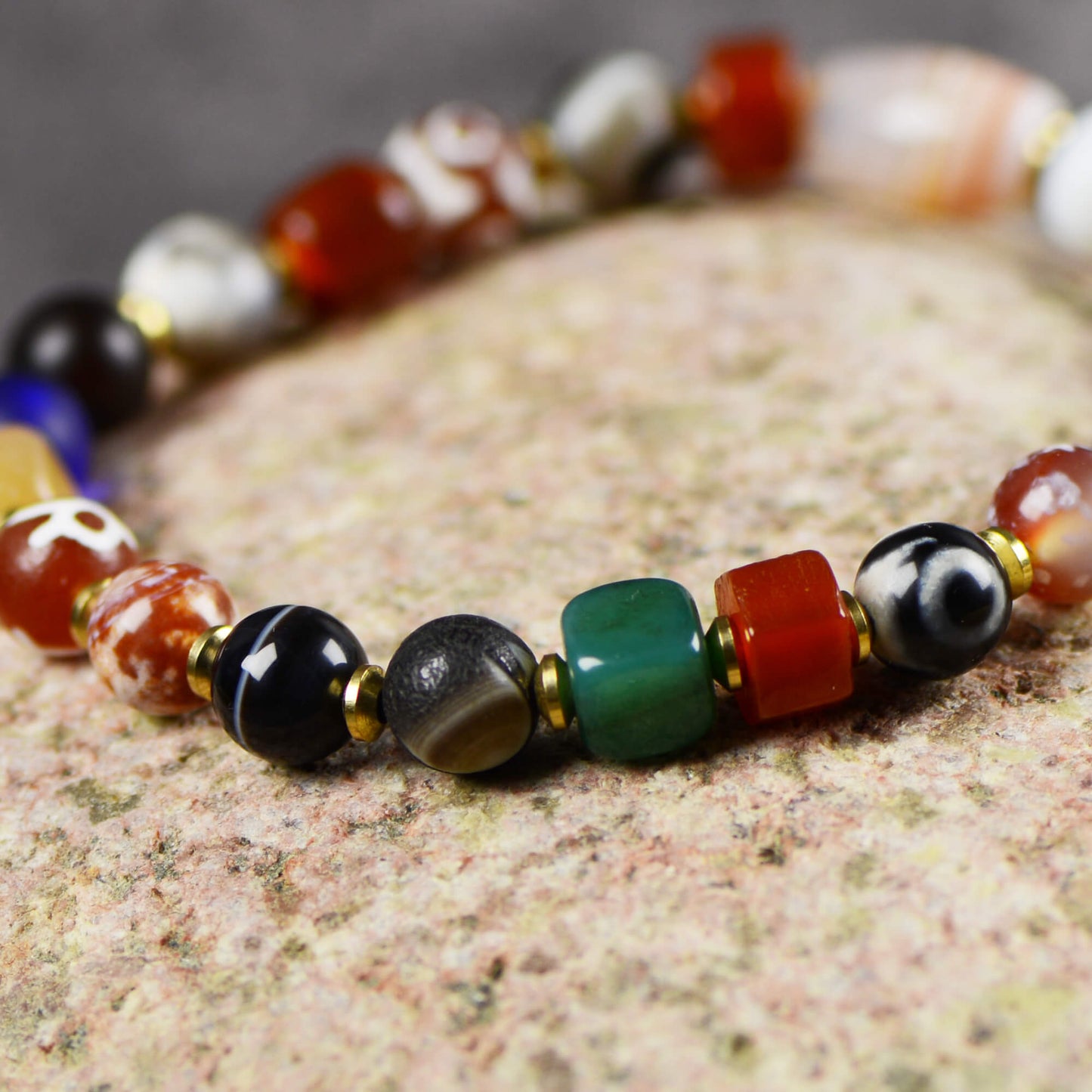 Vajra Himalayan Vein Agate Multigem Bracelet