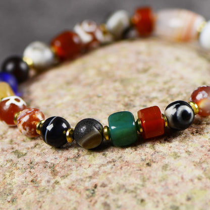 Vajra Himalayan Vein Agate Multigem Bracelet