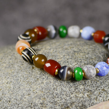 Vajra Himalayan Vein Agate Multigem Bracelet