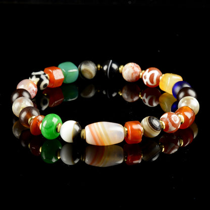 Vajra Himalayan Vein Agate Multigem Bracelet