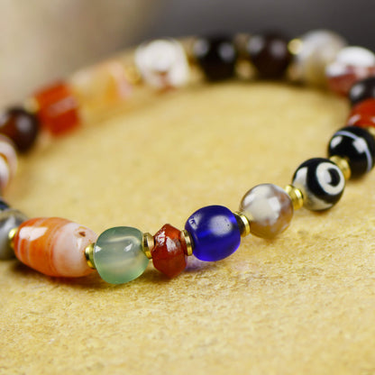 Vajra Himalayan Vein Agate Multigem Bracelet