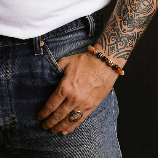 Vajra Himalayan Vein Agate Multigem Bracelet