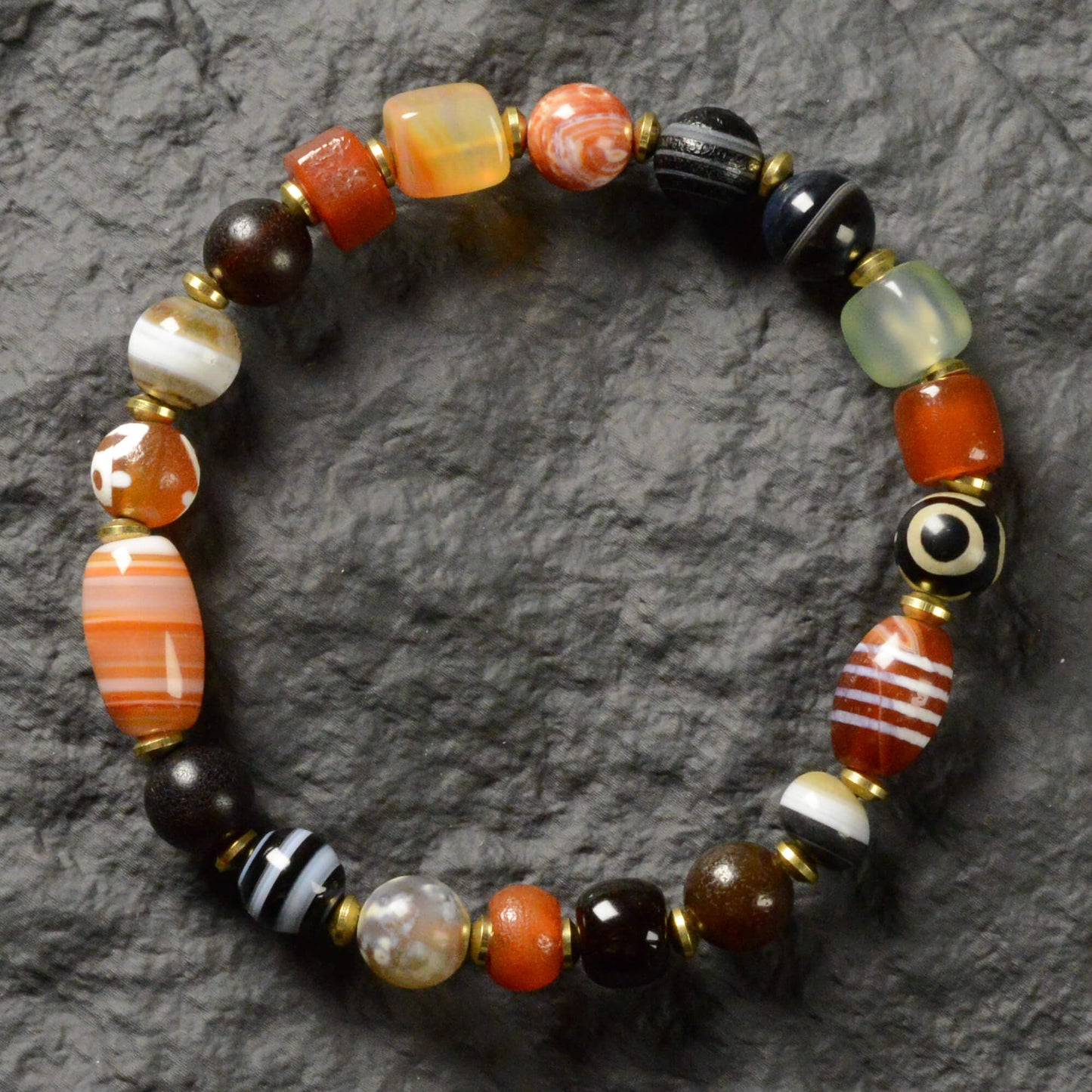 Vajra Himalayan Vein Agate Multigem Bracelet