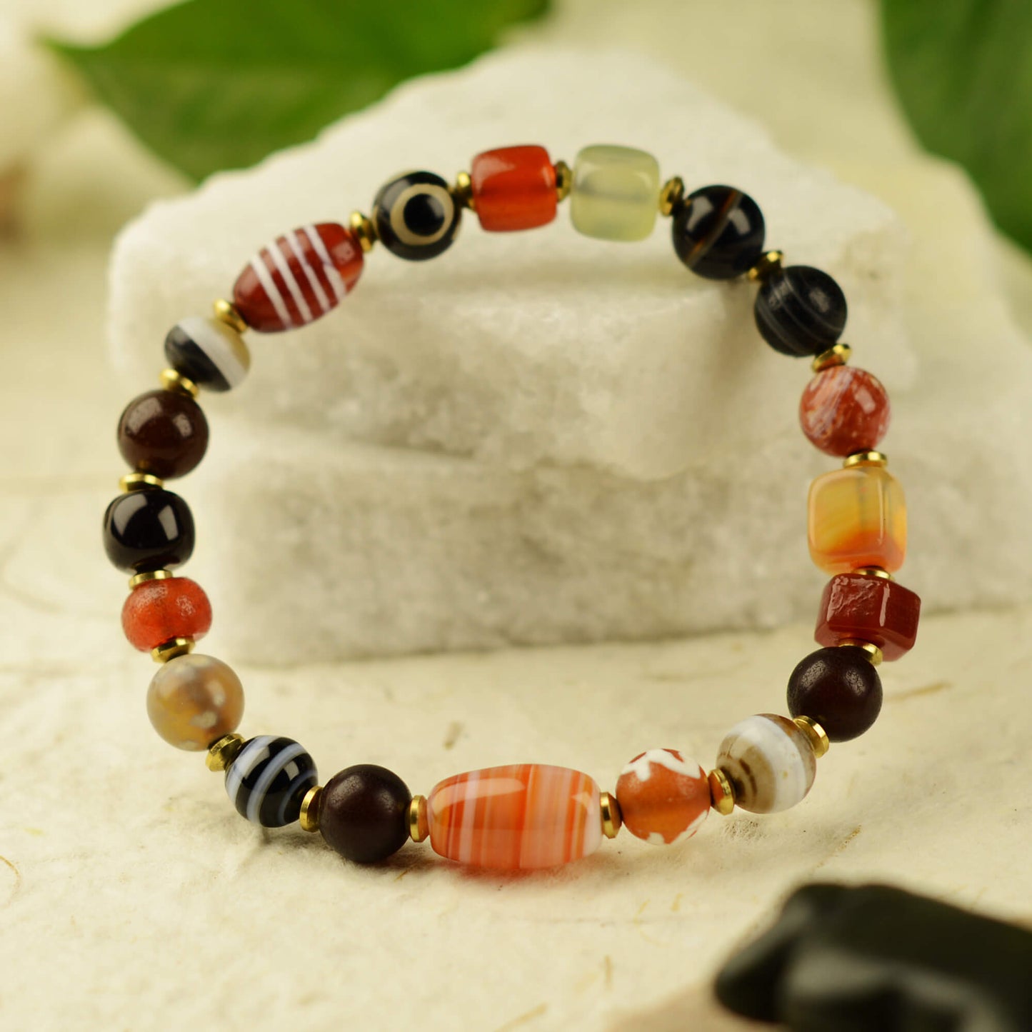 Vajra Himalayan Vein Agate Multigem Bracelet