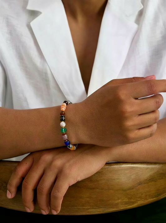 Vajra Himalayan Vein Agate Multigem Bracelet