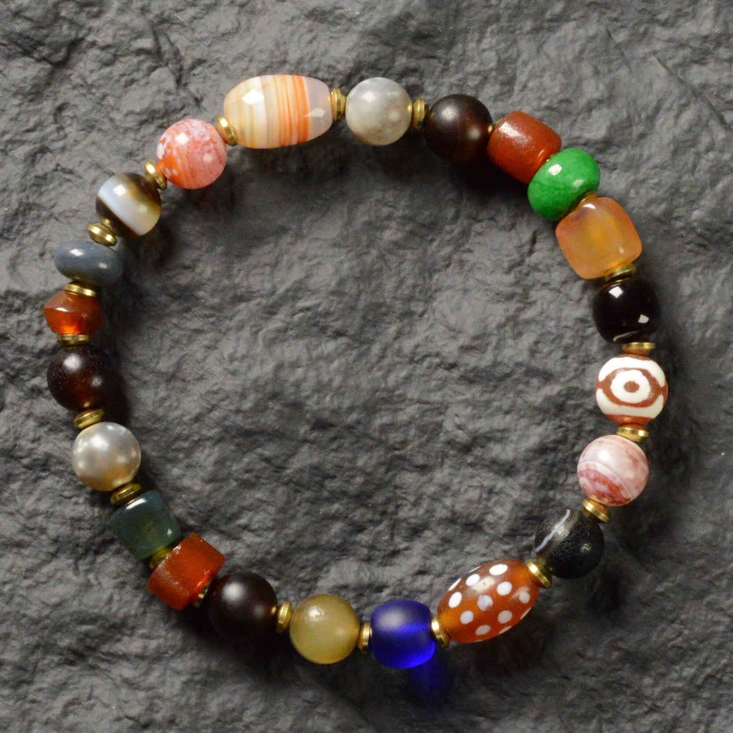 Vajra Himalayan Vein Agate Multigem Bracelet