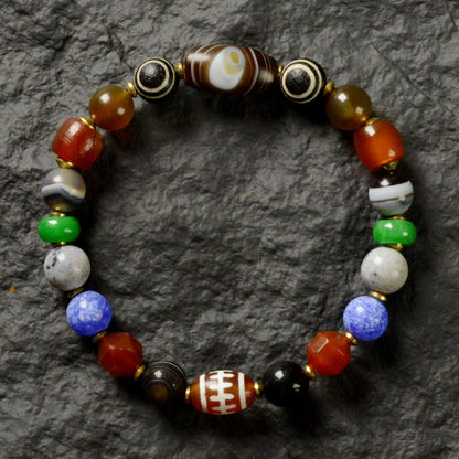 Vajra Himalayan Vein Agate Multigem Bracelet