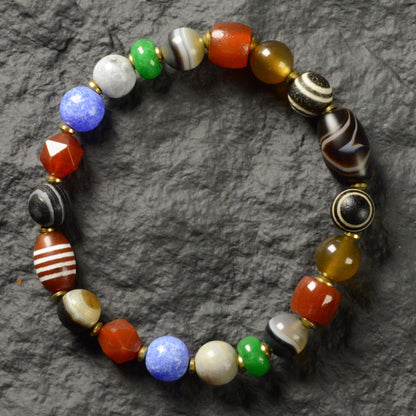 Vajra Himalayan Vein Agate Multigem Bracelet