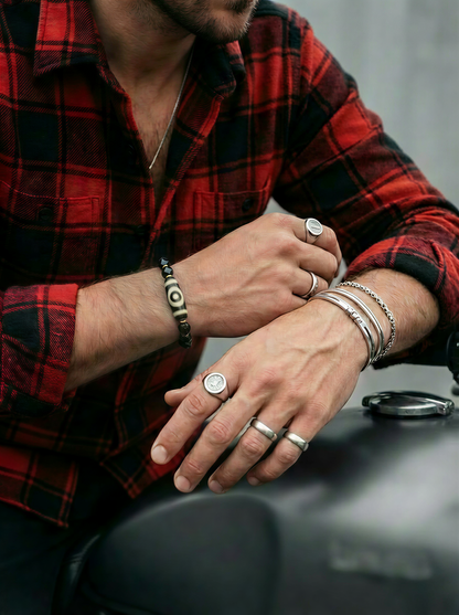 Vajra Single-Eyed Dzi Bracelet