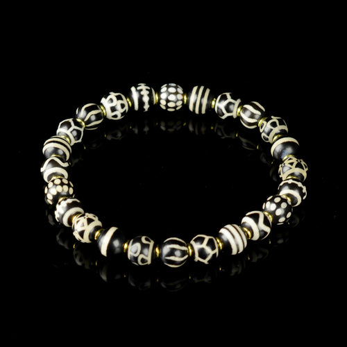 Black & White Pyu Beads Bracelet