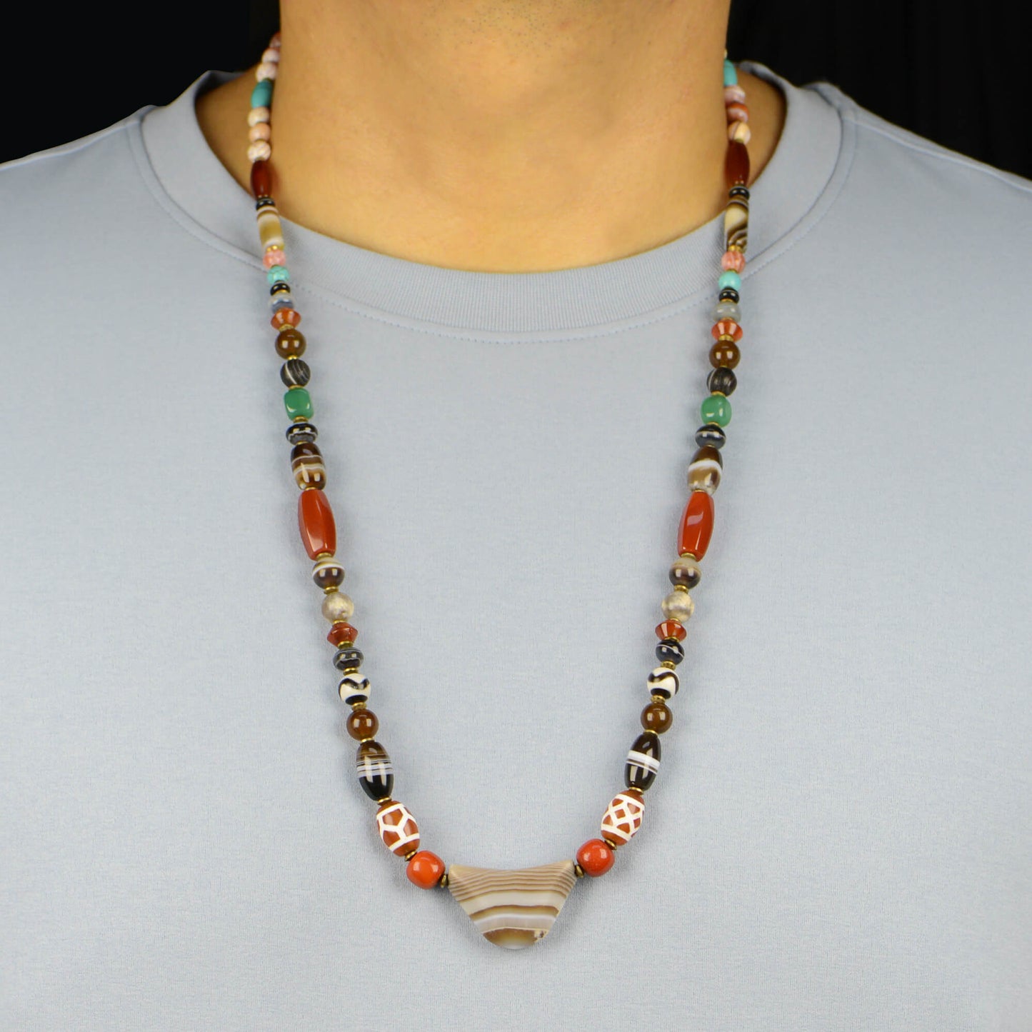 Vajra Multicolor Agate Necklace