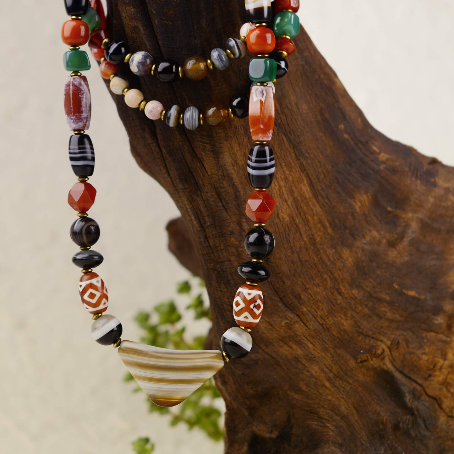 Vajra Multicolor Agate Necklace