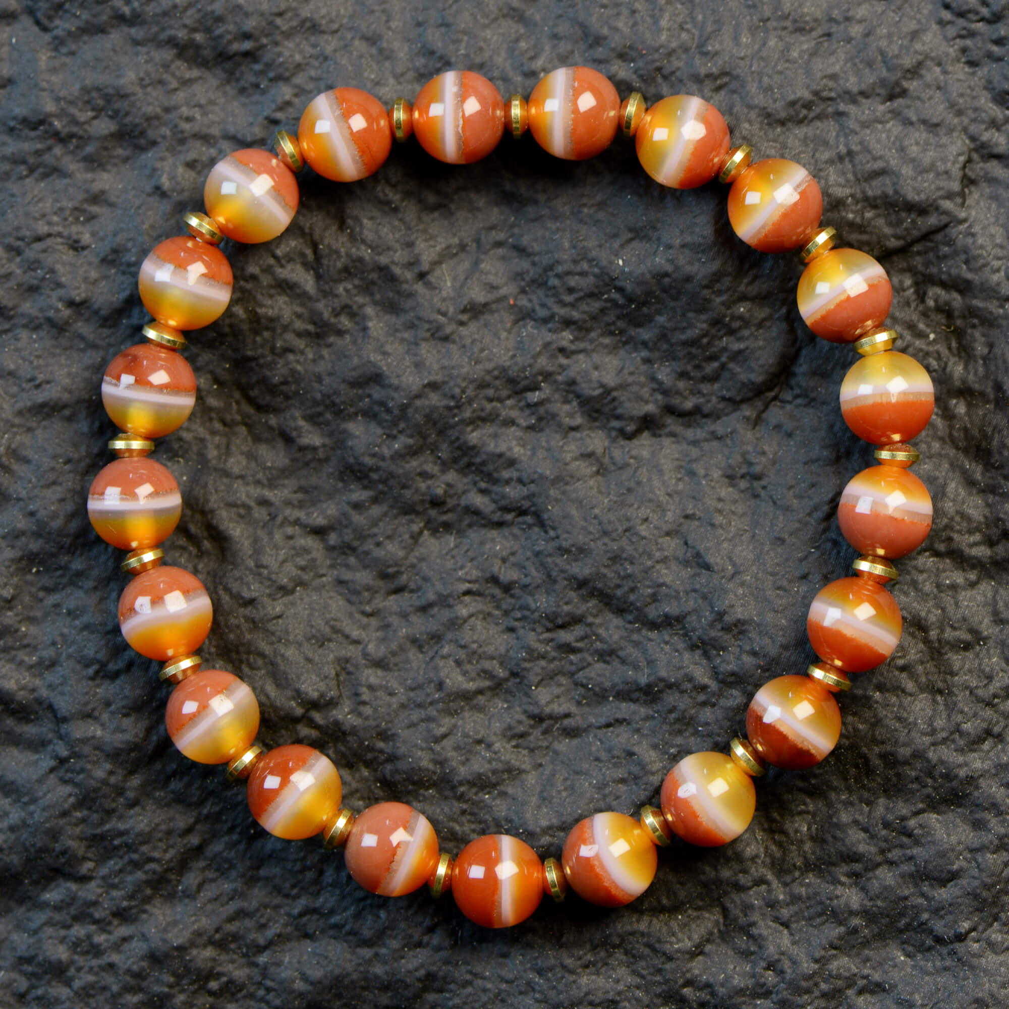 Scarlet Flame Bhaisajyaguru Bead Energy Bracelet