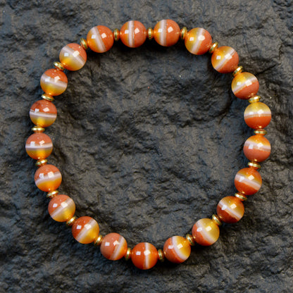 Vajra Scarlet Flame Bhaisajyaguru Bead Energy Bracelet