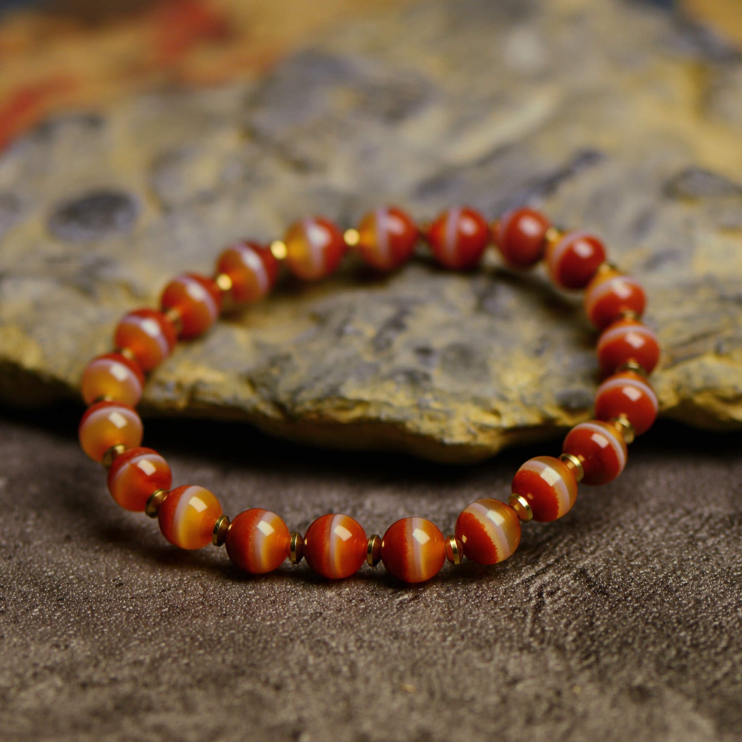 Vajra Scarlet Flame Bhaisajyaguru Bead Energy Bracelet