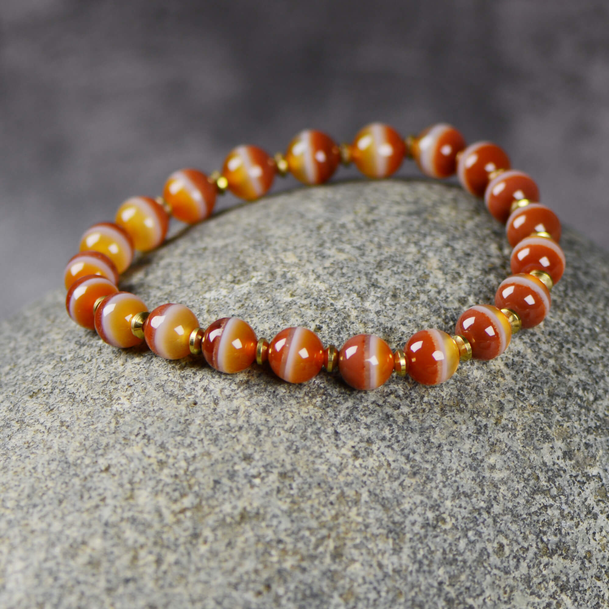 Scarlet Flame Bhaisajyaguru Bead Energy Bracelet