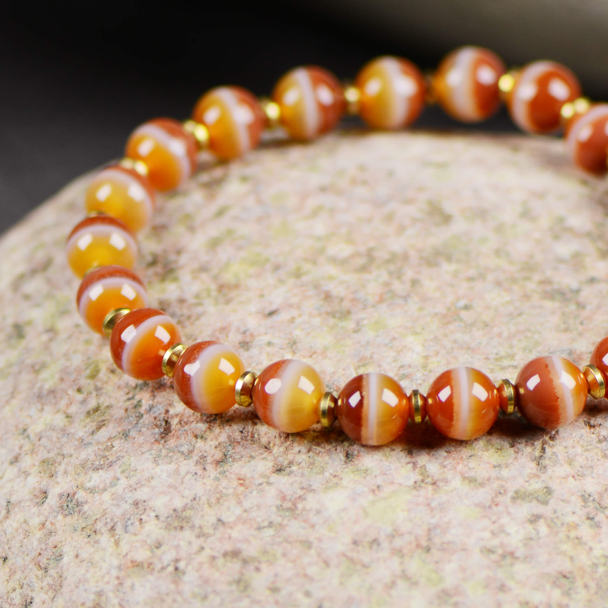 Scarlet Flame Bhaisajyaguru Bead Energy Bracelet
