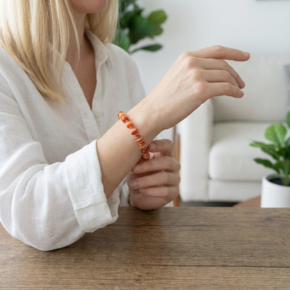 Vajra Scarlet Flame Bhaisajyaguru Bead Energy Bracelet