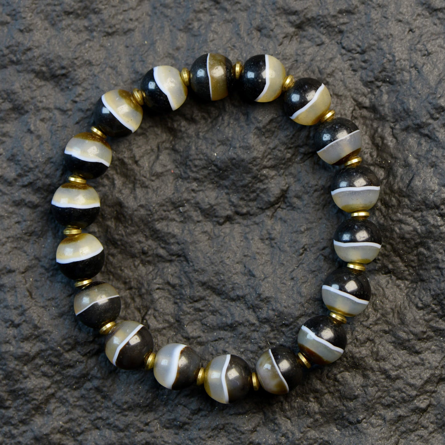 Vajra Dual-Tone Bhaisajyaguru Bead Energy Bracelet