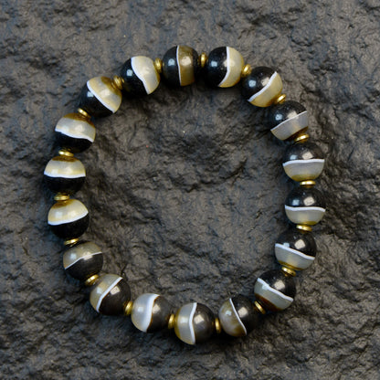 Vajra Dual-Tone Bhaisajyaguru Bead Energy Bracelet
