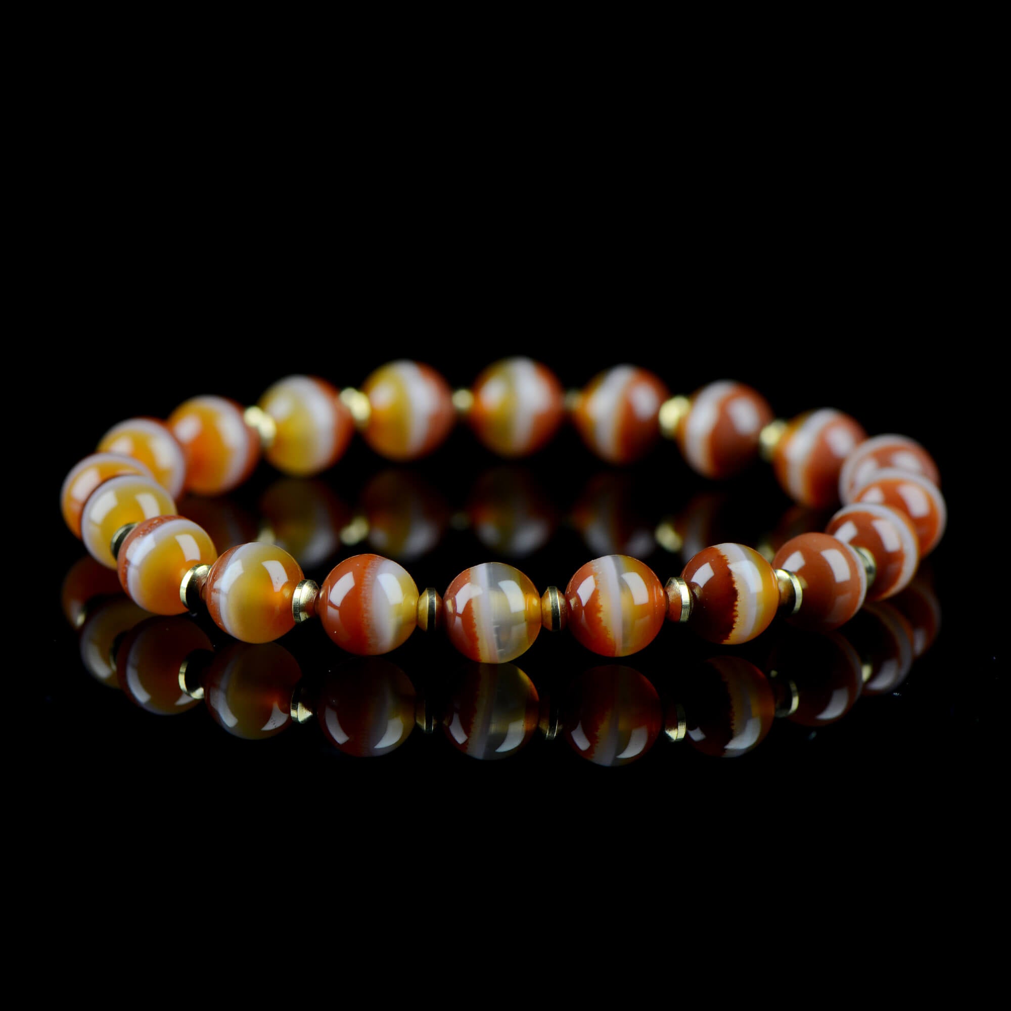 Crimson Flame Medicine Bead Energy Bracelet