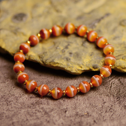 Vajra Crimson Flame Medicine Bead Energy Bracelet