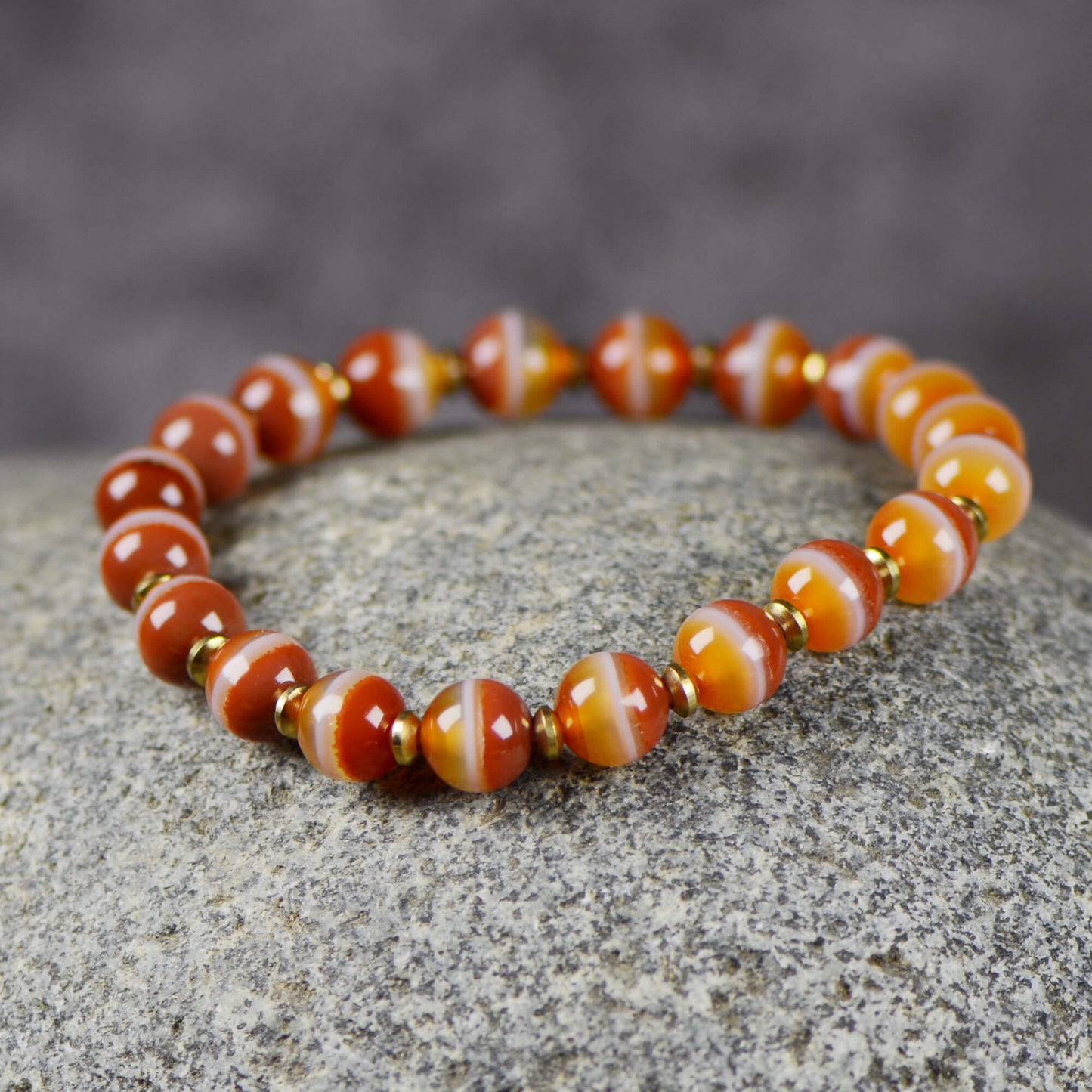 Vajra Crimson Flame Medicine Bead Energy Bracelet
